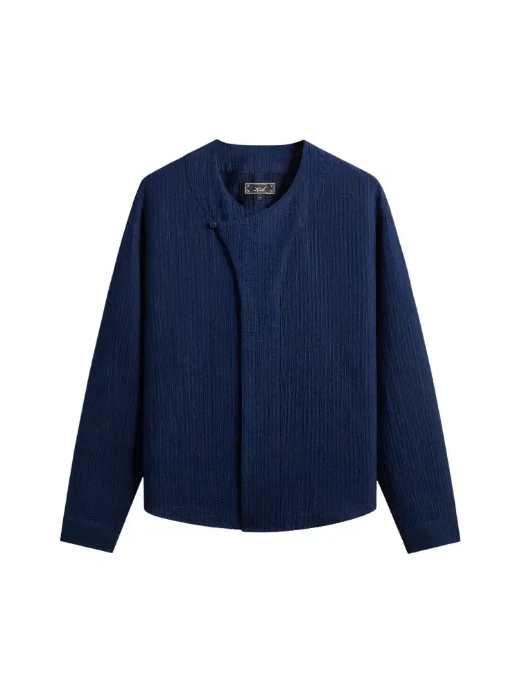 Рубашка Kith Indigo Seersucker Townsend — изображение 1 из 2, синий