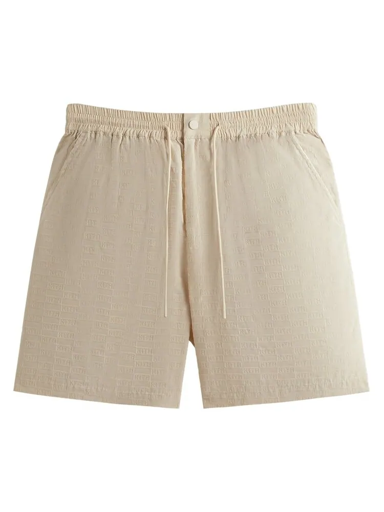 Шорты Kith Flocked Monogram Mason Short — изображение 1 из 2, бежевый