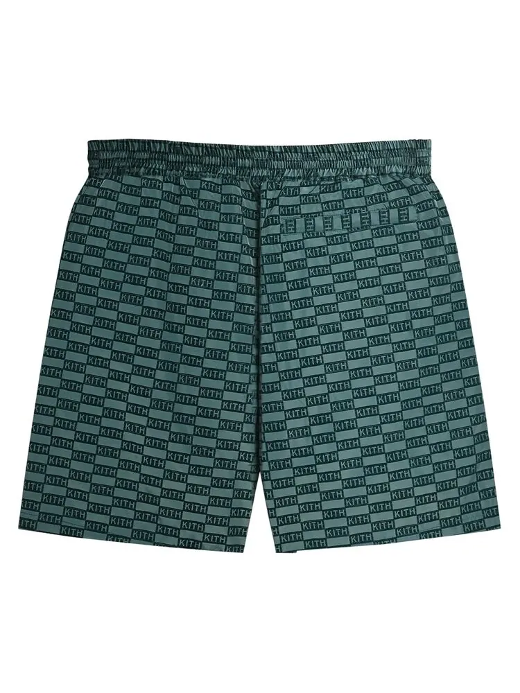 Шорты Kith Flocked Monogram Mason Short — изображение 2 из 2, зеленый