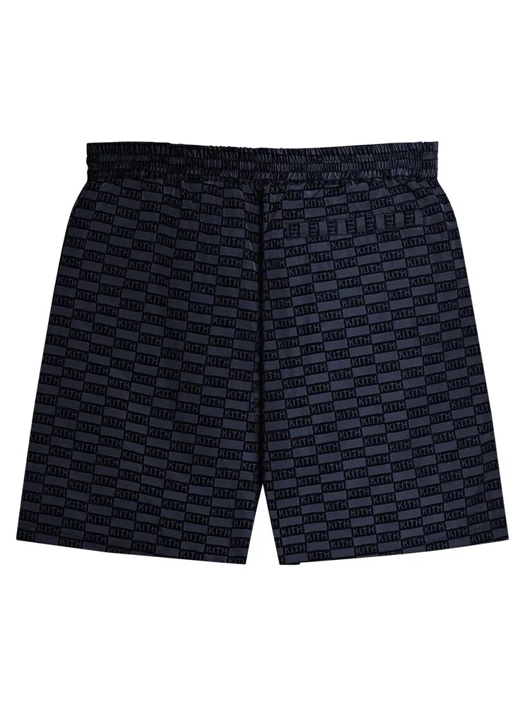 Шорты Kith Flocked Monogram Mason Short — изображение 1 из 1, синий