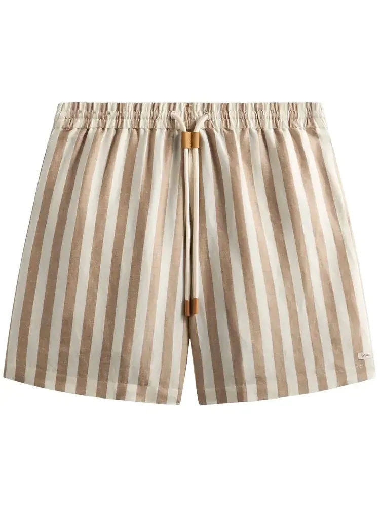 Шорты Kith Spun Silk Linen Stripe Kellen Short — изображение 1 из 2, бежевый