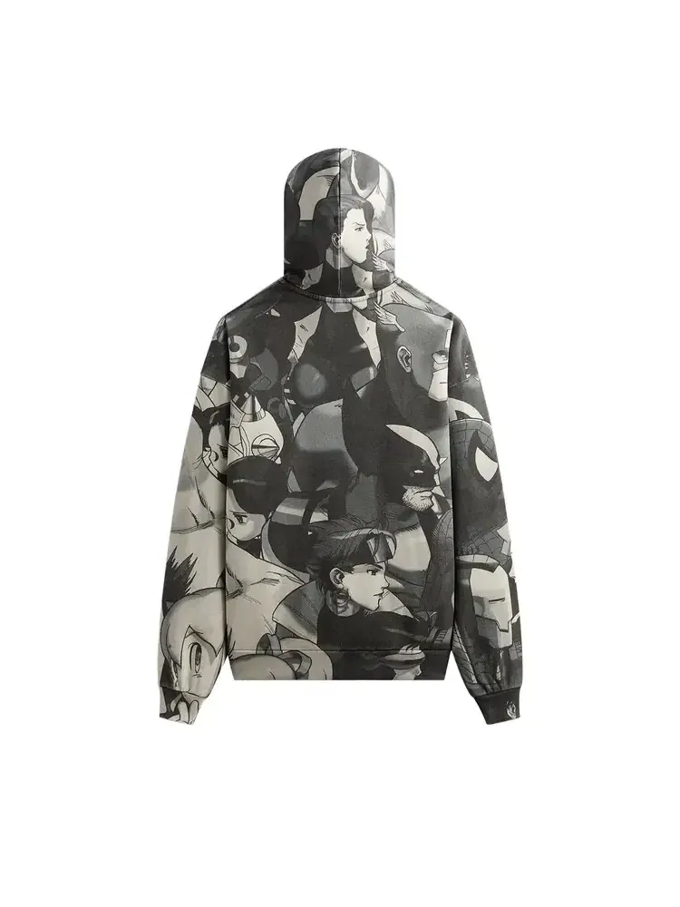 Худи Kith x Marvel vs. Capcom Fighter All-Over Printed Vintage Nelson — изображение 2 из 2, серый