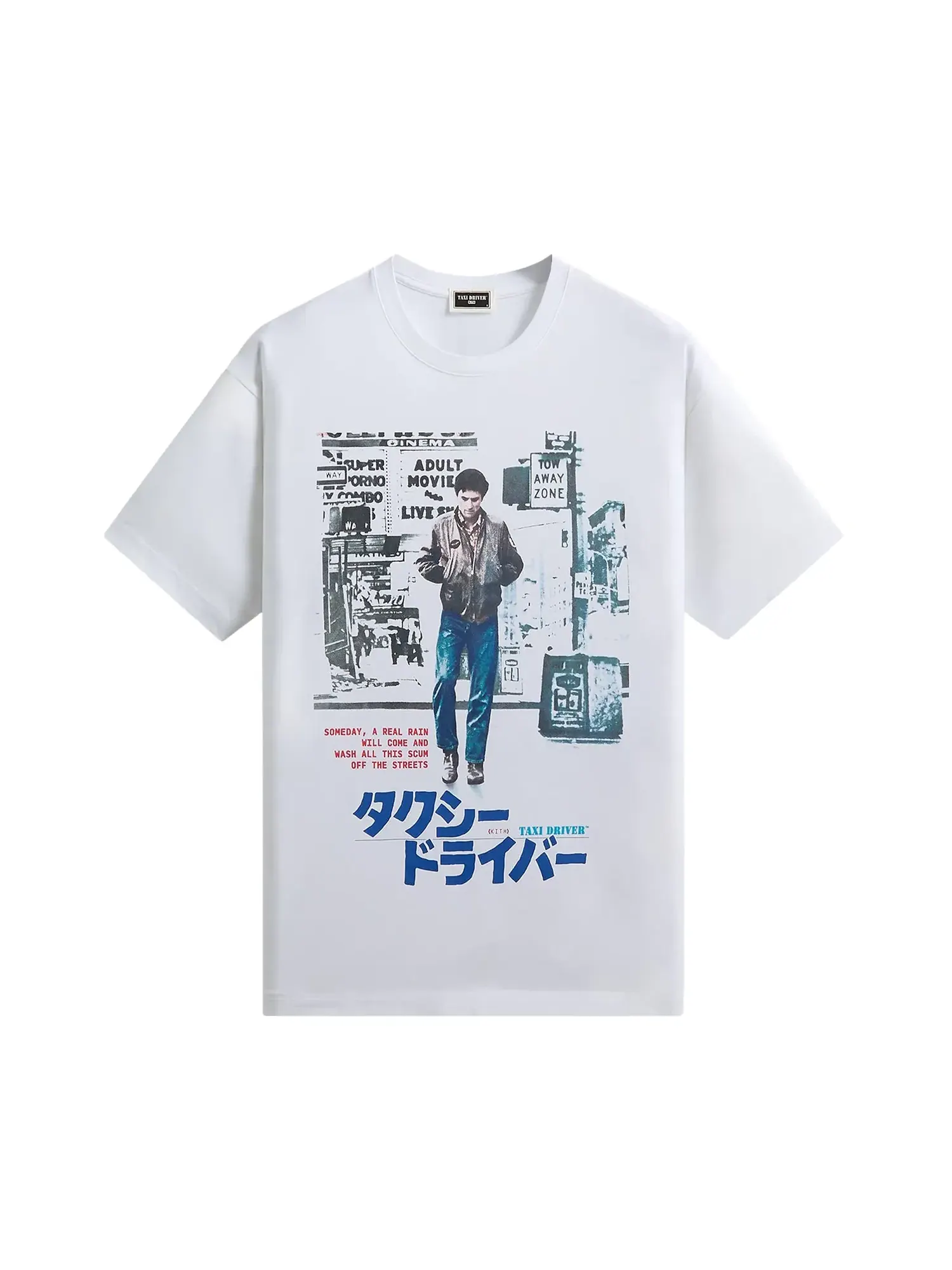 Футболка Kith For Taxi Driver с японским постером — изображение 1 из 2, белый