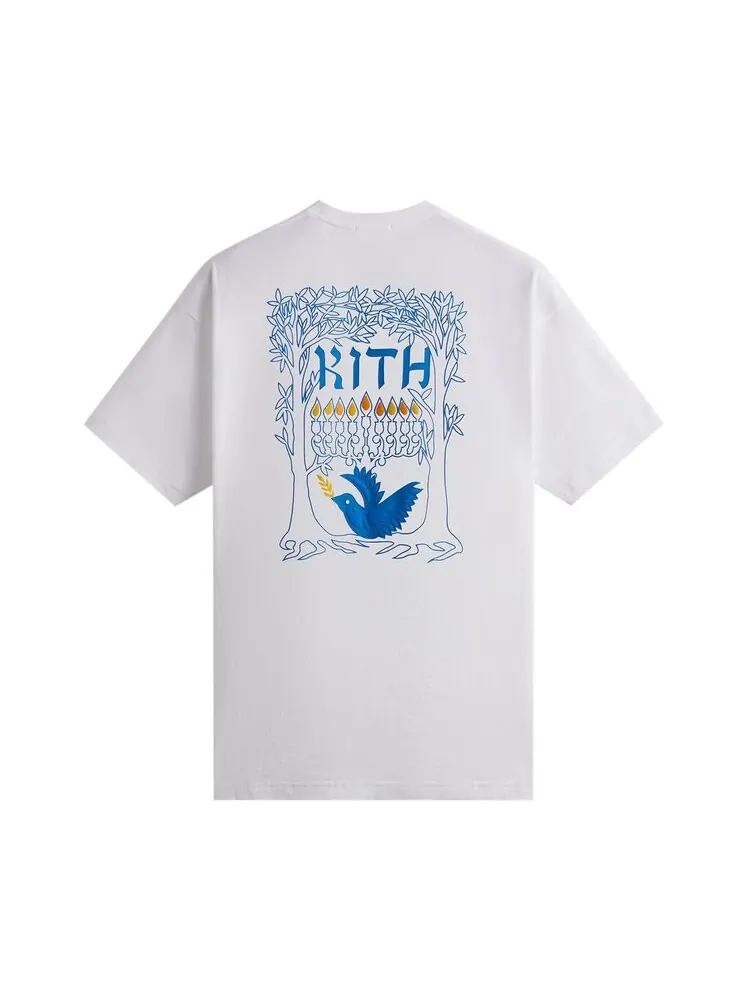 Футболка Kith Treats Hanukkah Menorah 'White' — изображение 2 из 2, белый