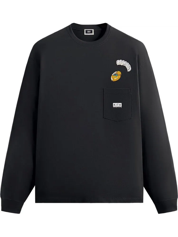 Футболка Kith Treats Parade II Long-Sleeve Pocket 'Black' — изображение 1 из 2, черный