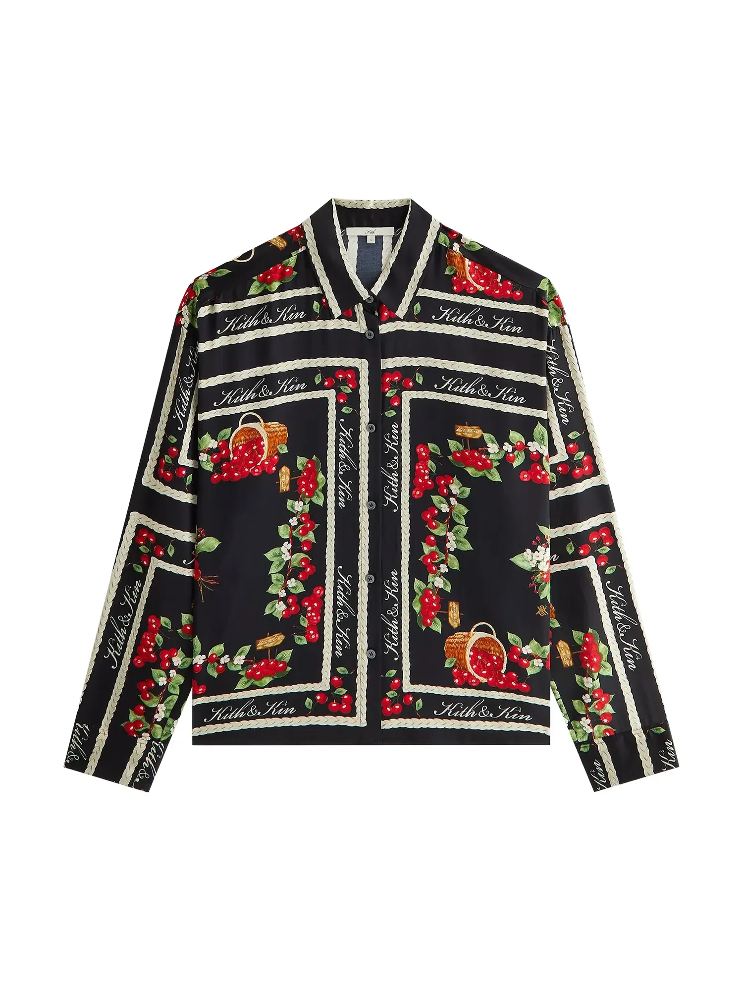 Женская рубашка Kith Siena Cherry на пуговицах — изображение 1 из 2, черный