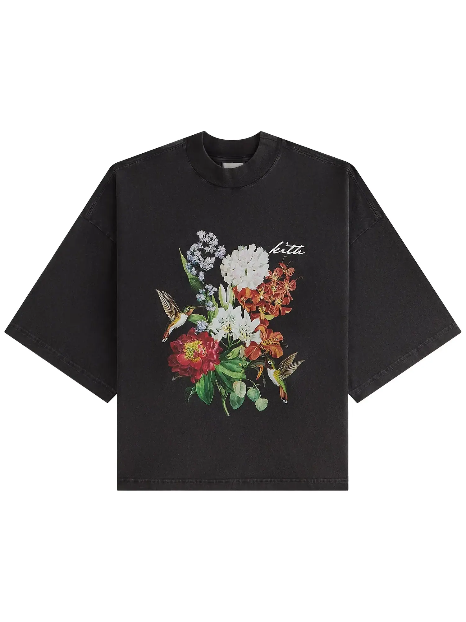 Женская футболка Kith Ruben Bouquet с цветочным принтом — изображение 1 из 2, черный