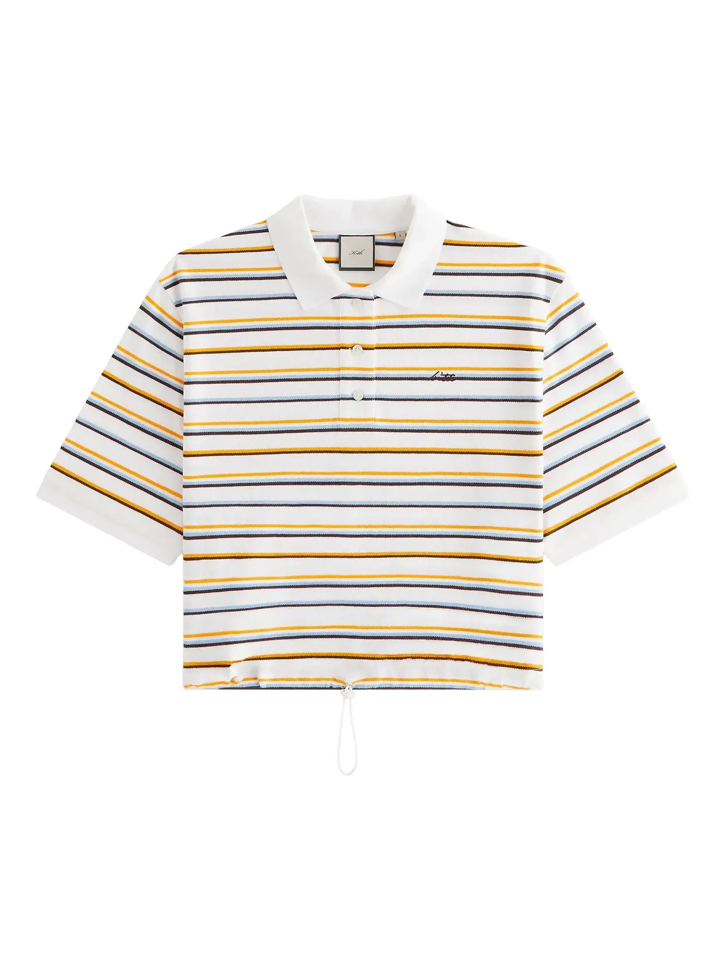 Женская поло-рубашка Kith Sadie Stripe Pique Polo — изображение 1 из 2, белый