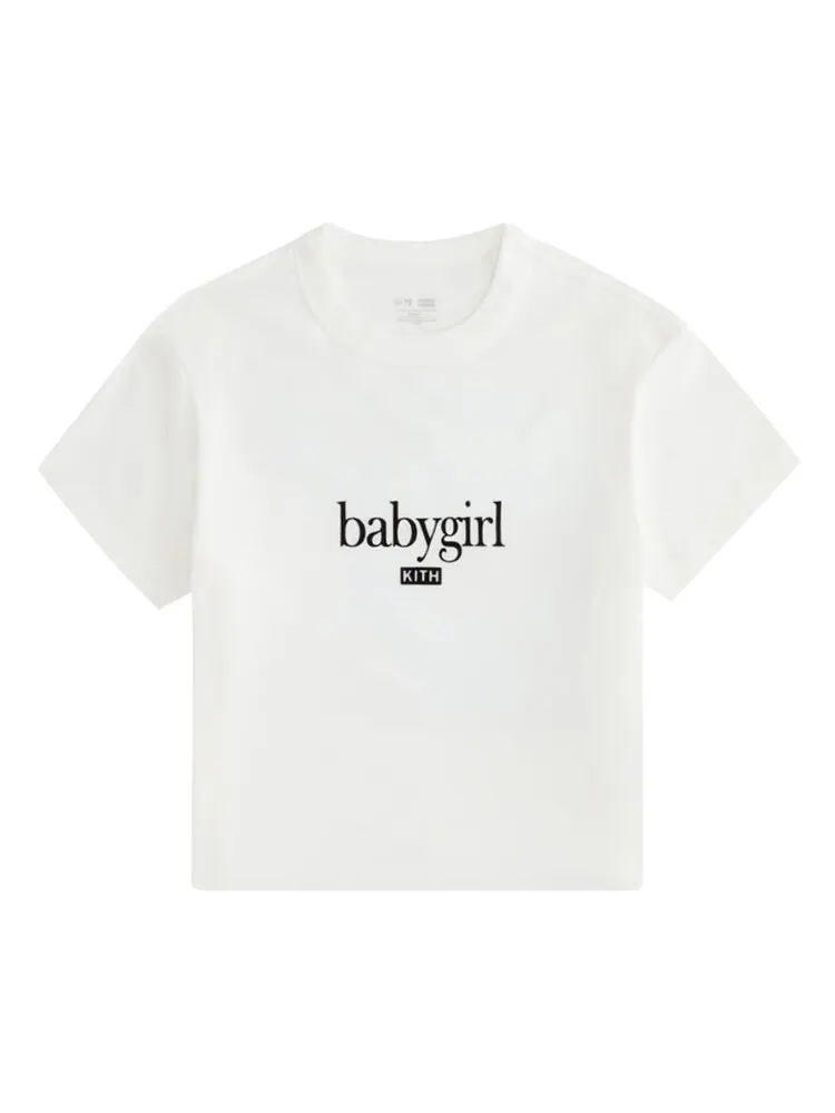 Футболка Kith Women For Aaliyah Babygirl Mulberry Tee 'White' — изображение 1 из 2, белый
