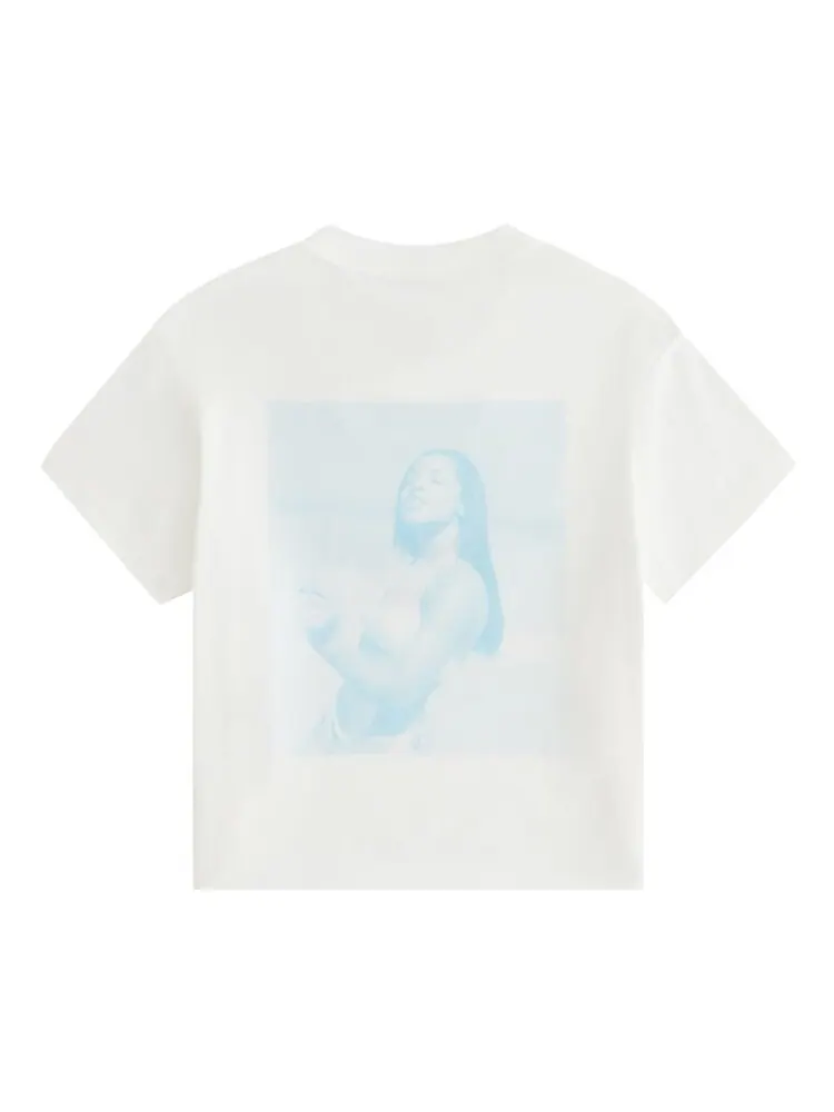 Футболка Kith Women For Aaliyah Babygirl Mulberry Tee 'White' — изображение 2 из 2, белый