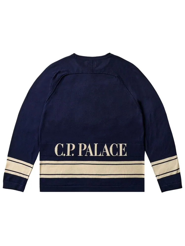 Топ Palace x C.P. Company Cotton Sea Island Mock Neck Knit — изображение 2 из 2, темно-синий