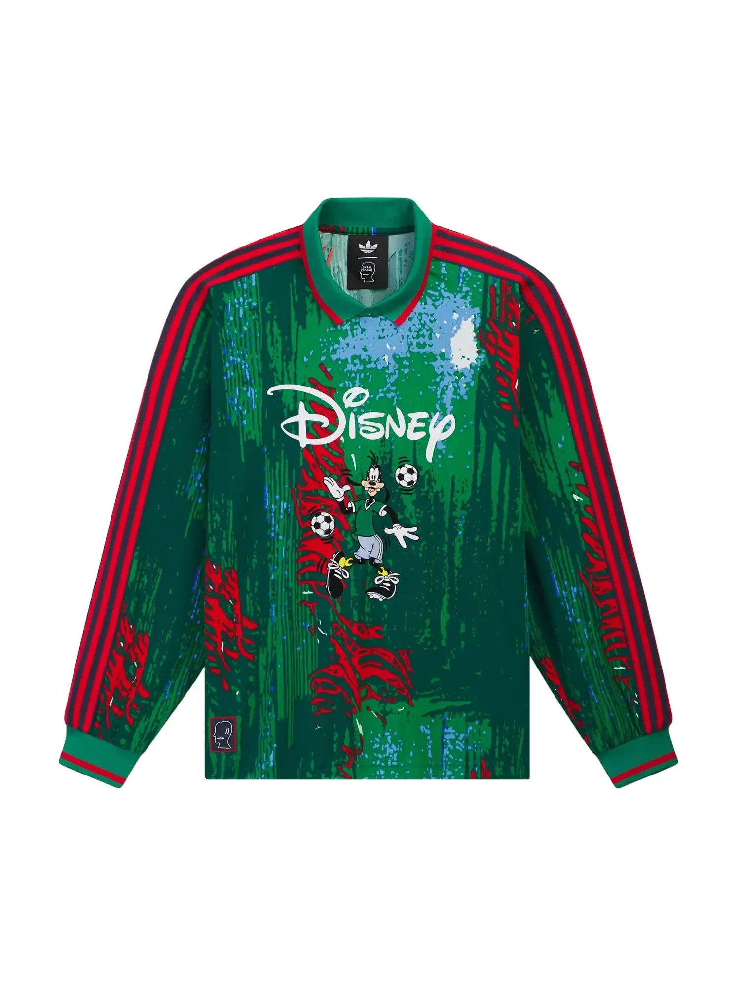 Футболка с длинными рукавами Adidas x Brain Dead x Disney — изображение 1 из 2, красный/зеленый/синий