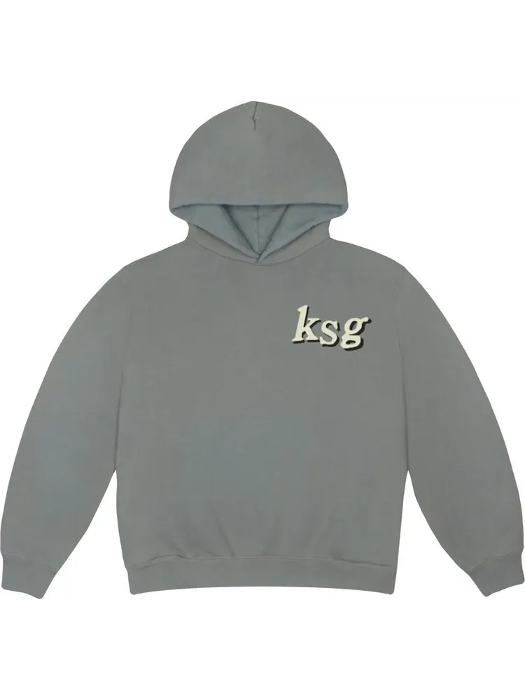 Толстовка Cactus Plant Flea Market Kids See Ghosts Hooded Sweatshirt 'Glacier' — изображение 1 из 2, зеленый