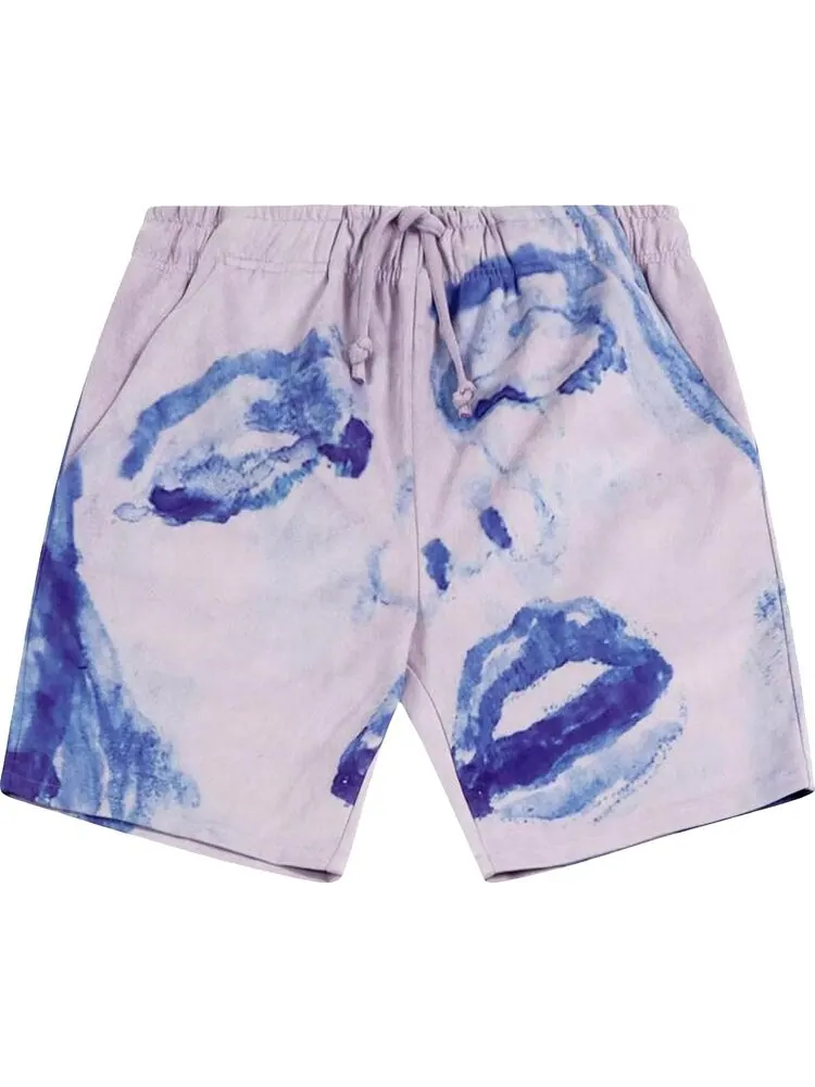 Шорты KidSuper Lady Face Short 'Violet' — фиолетовый