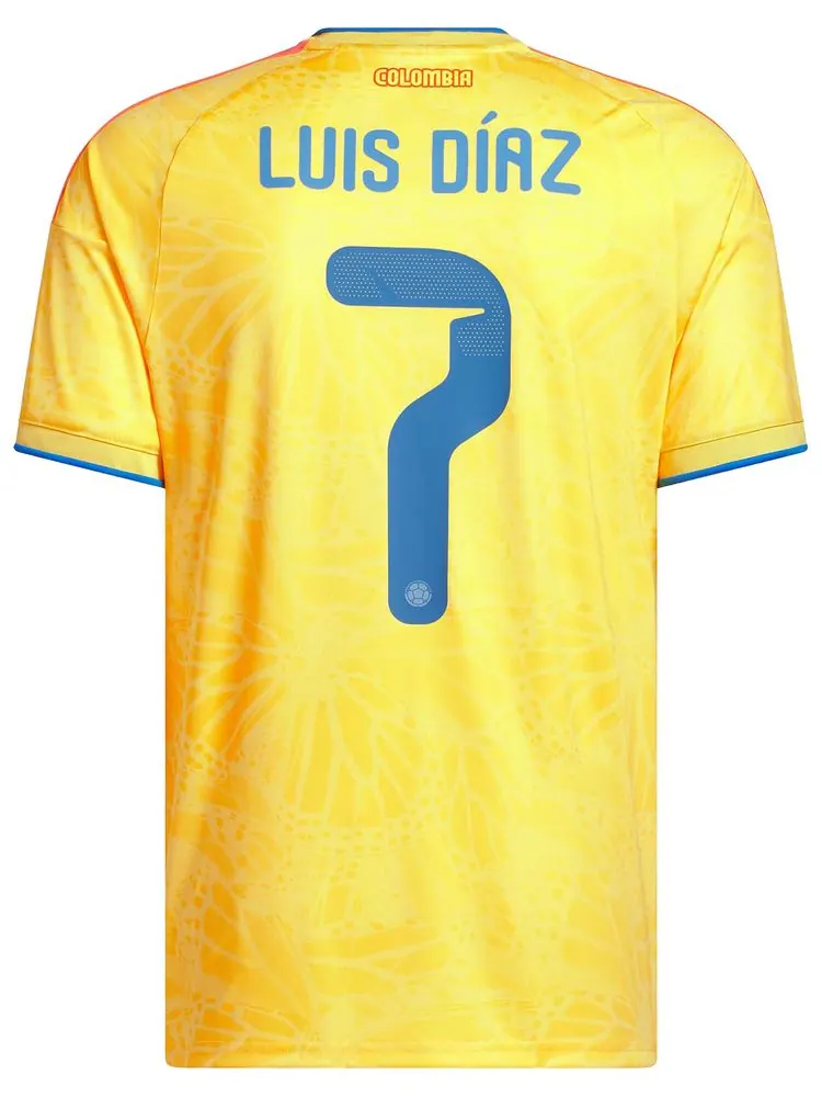 Домашняя футболка Adidas Colombia 26 Diaz — изображение 2 из 2, желтый