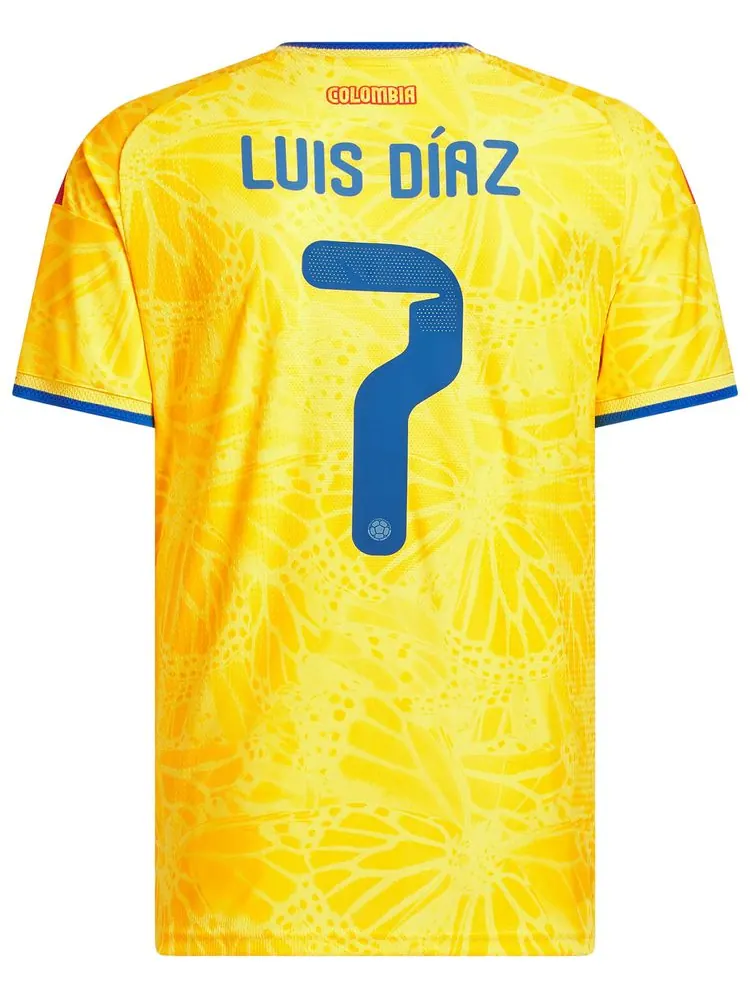 Домашняя футболка Adidas Colombia 26 Diaz, цвет — изображение 2 из 2, желтый