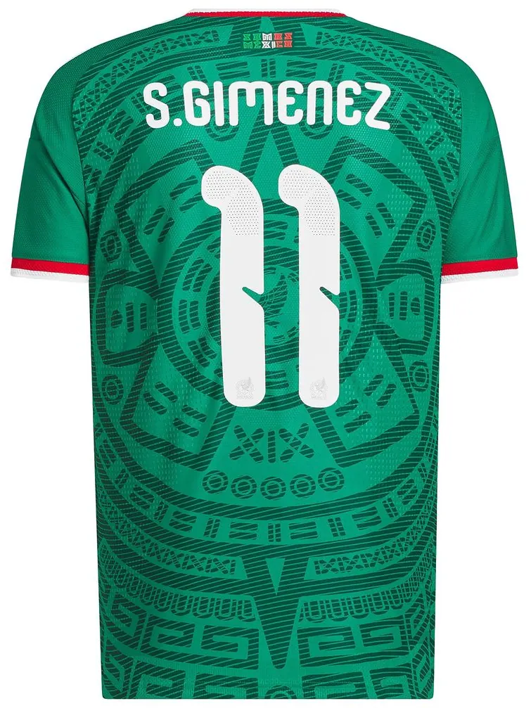 Футболка Adidas Mexico 26 Home Gimenez Authentic Jersey — изображение 2 из 2, зеленый