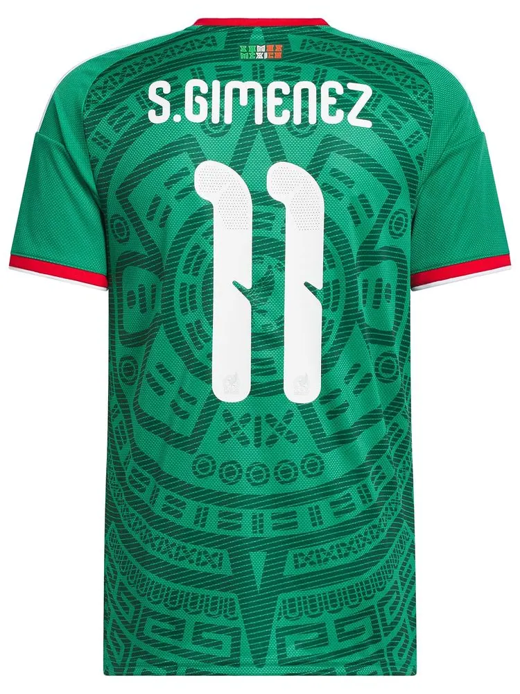 Домашняя футболка Adidas Mexico 26 Gimenez цвета «Bold Green» — изображение 2 из 2, зеленый