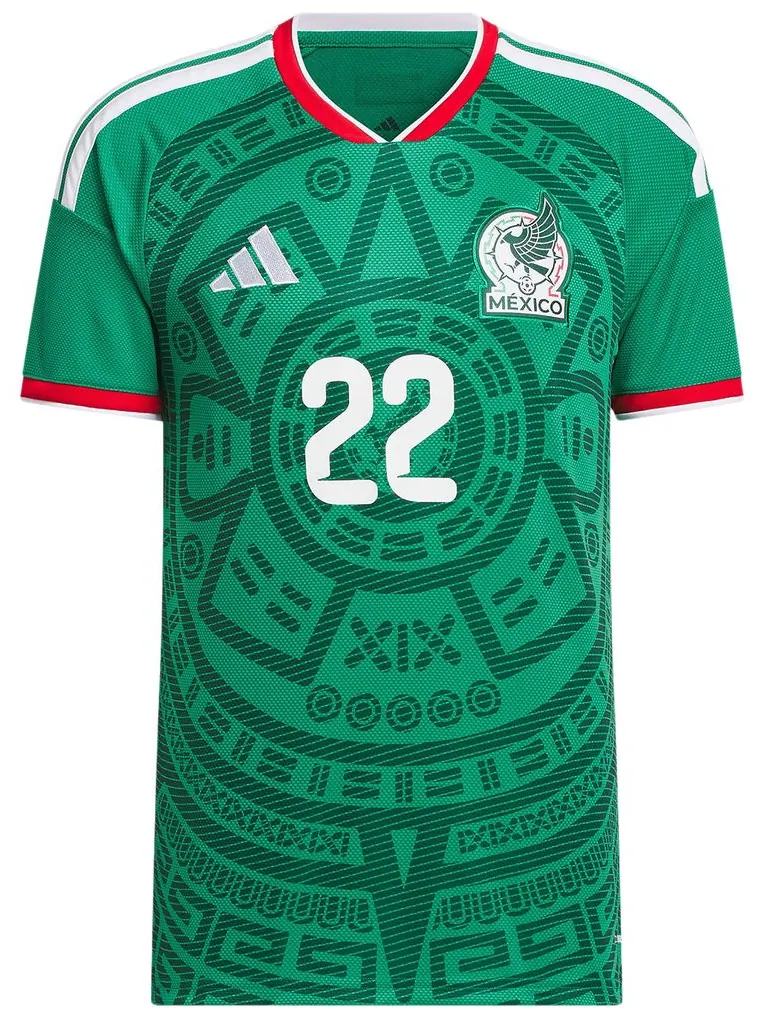Домашняя футболка Adidas Mexico 26 Лосано — изображение 1 из 2, зеленый