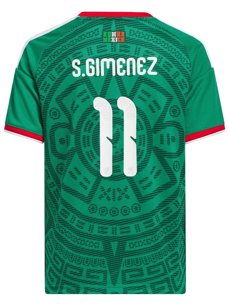 Домашняя футболка Adidas Mexico 26 Gimenez цвета «Bold Green» — изображение 2 из 2, зеленый