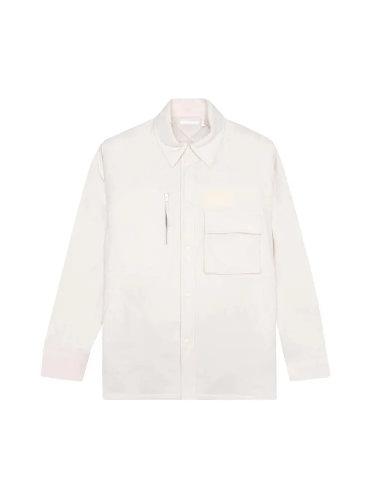 Рубашка Helmut Lang Flannel Shirt 'White' — белый