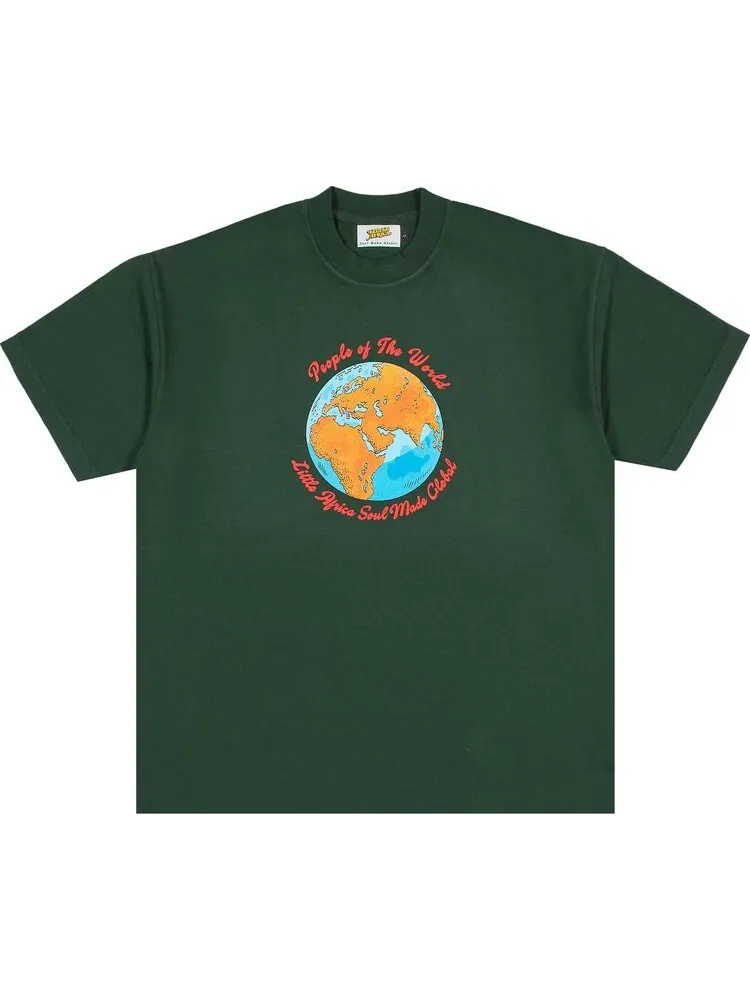 Футболка Little Africa People of The World Tee 'Green' — изображение 1 из 2, зеленый