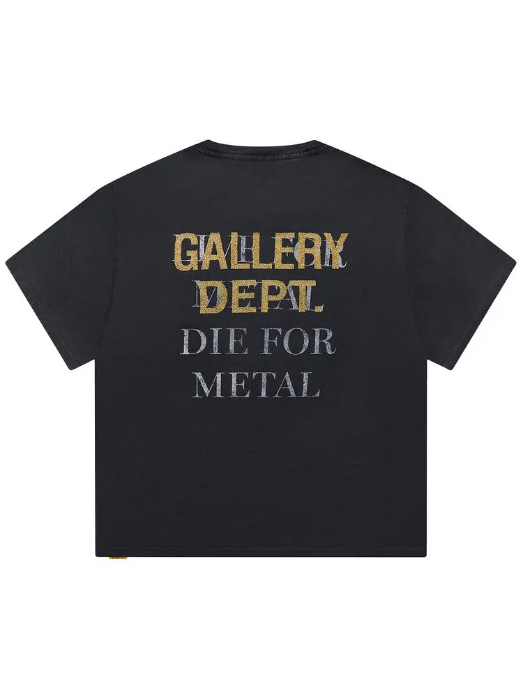 Футболка Gallery Dept. Live For Metal Tee — изображение 2 из 2, винтажный черный