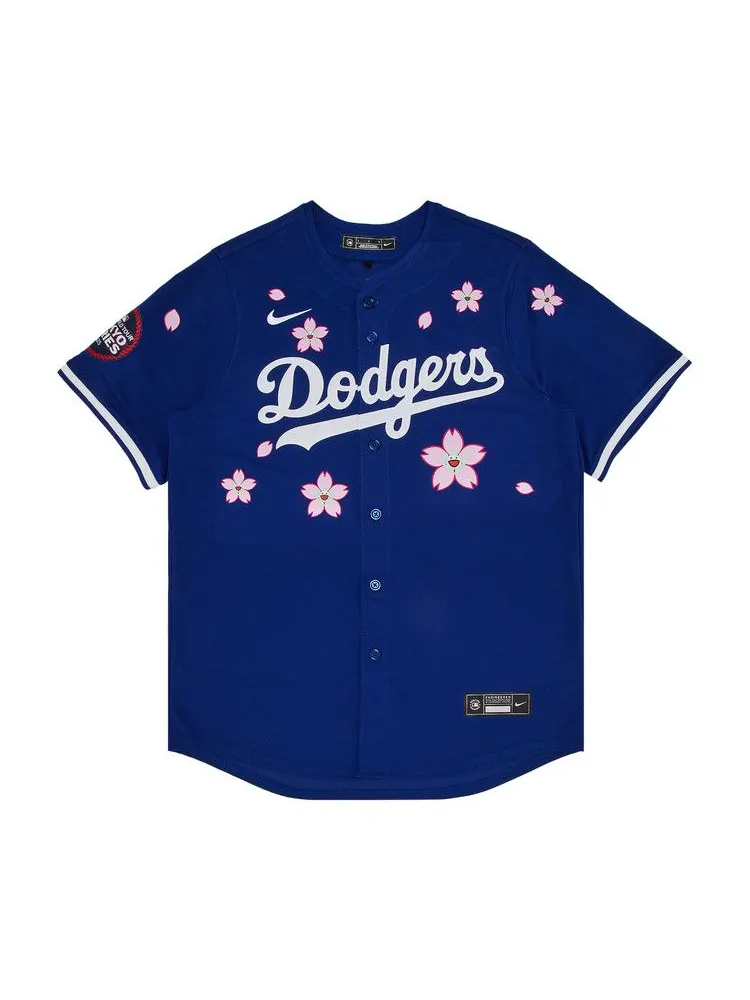 Джерси Nike x Takashi Murakami x MLB World Tour Tokyo Series 2025 Dodgers Tokyo Away Jersey — изображение 1 из 3, синий