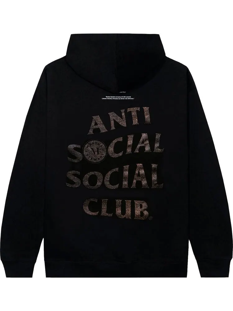 Худи Anti Social Social Club x Martha Stewart Lobster Hoodie 'Black' — изображение 2 из 2, черный