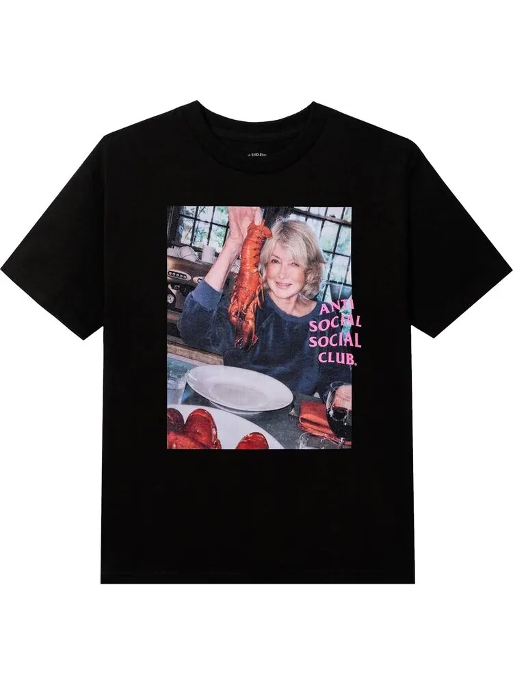 Футболка Anti Social Social Club x Martha Stewart Lobster Tee 'Black' — изображение 1 из 2, черный