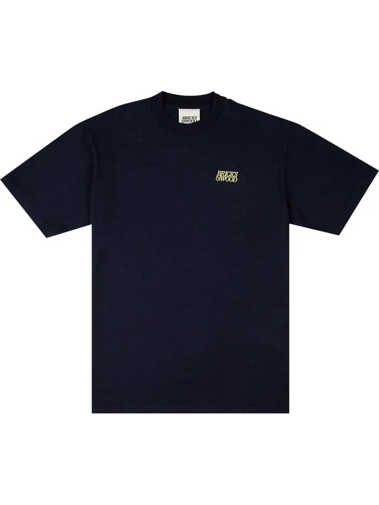 Футболка Bricks & Wood Logo Tee 'Navy' — синий