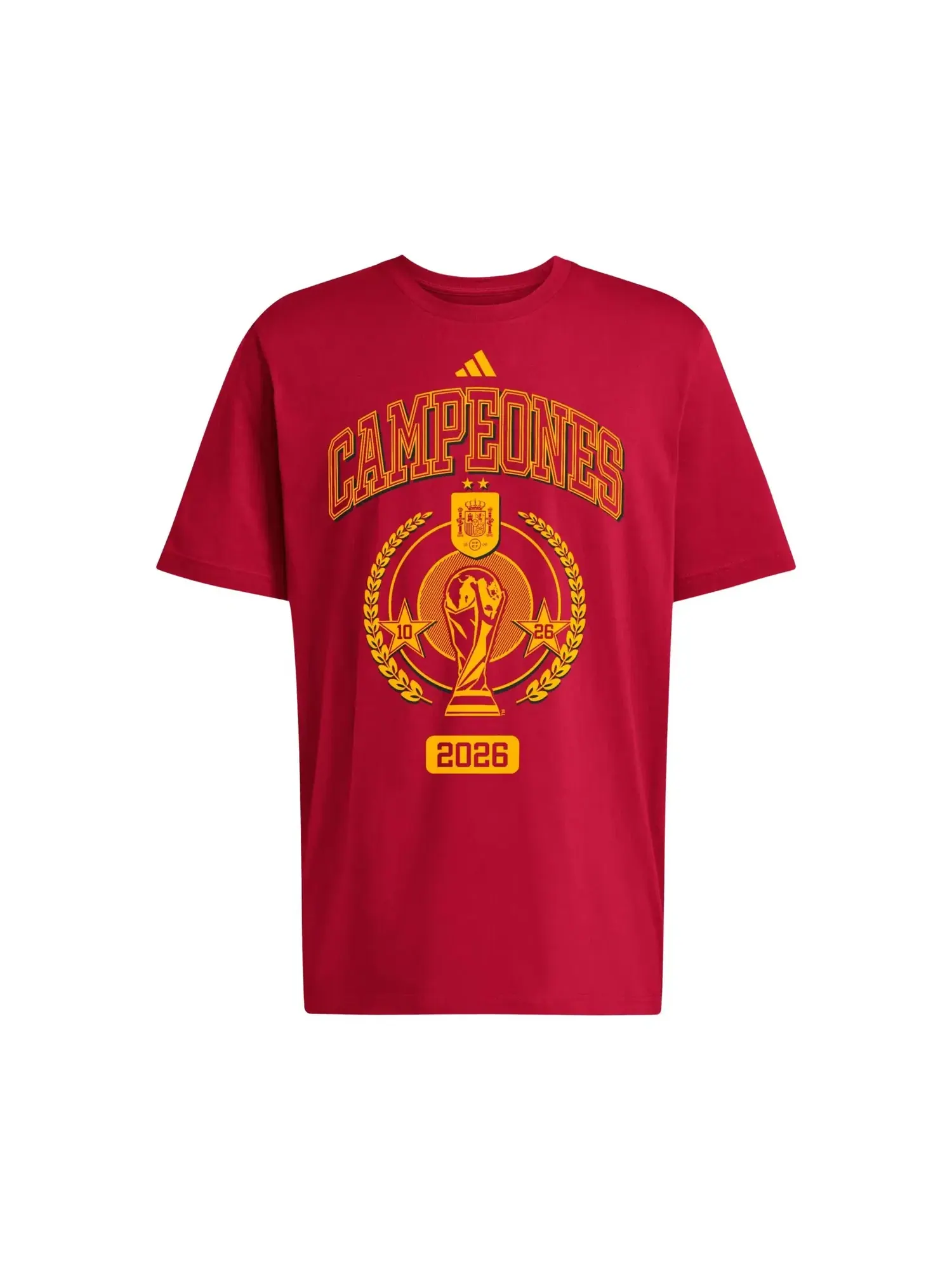 Футболка Adidas Spain 2026 Campeones — изображение 1 из 2, красный