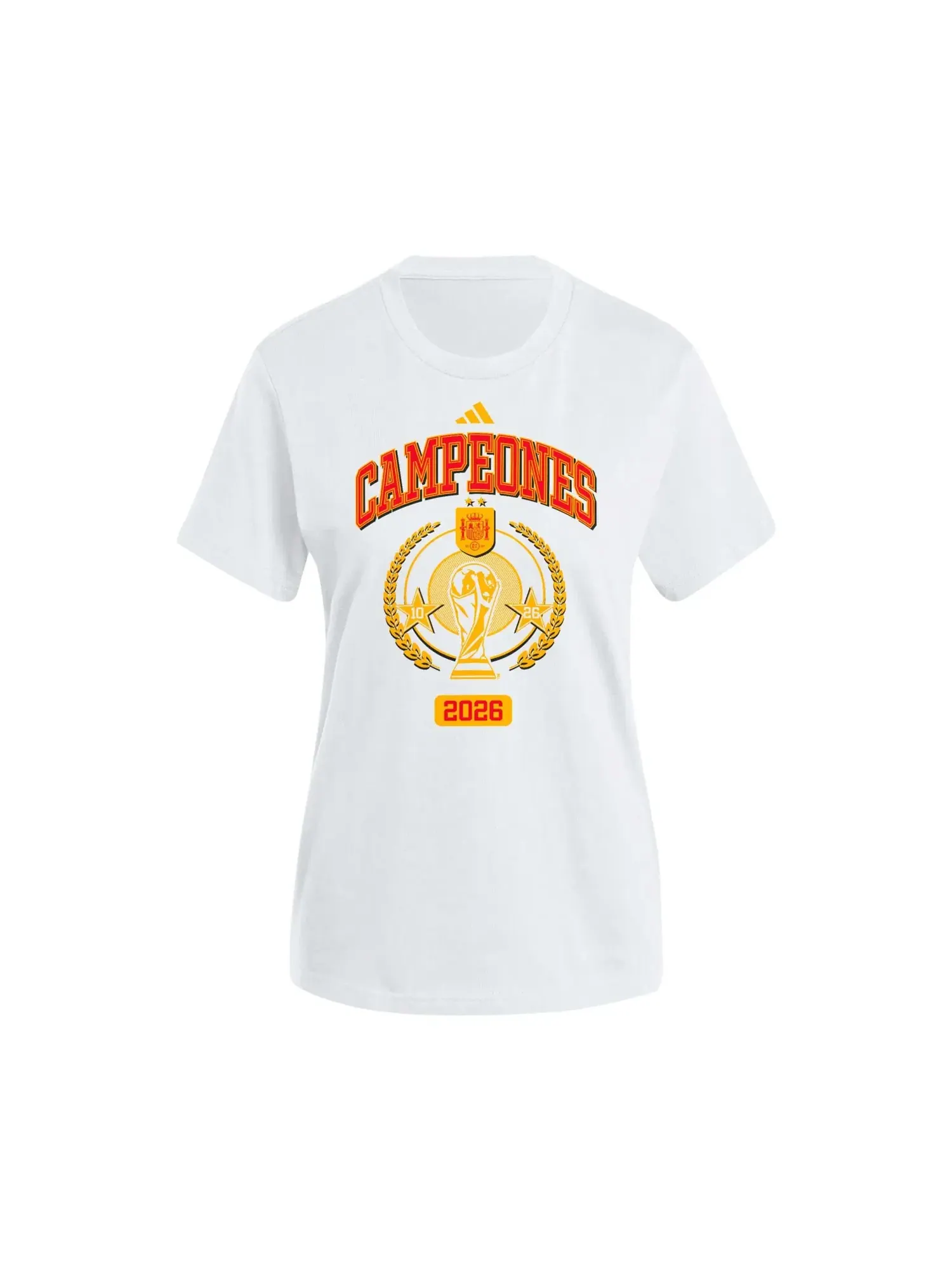 Футболка Adidas Spain 2026 Campeones — изображение 1 из 2, белый