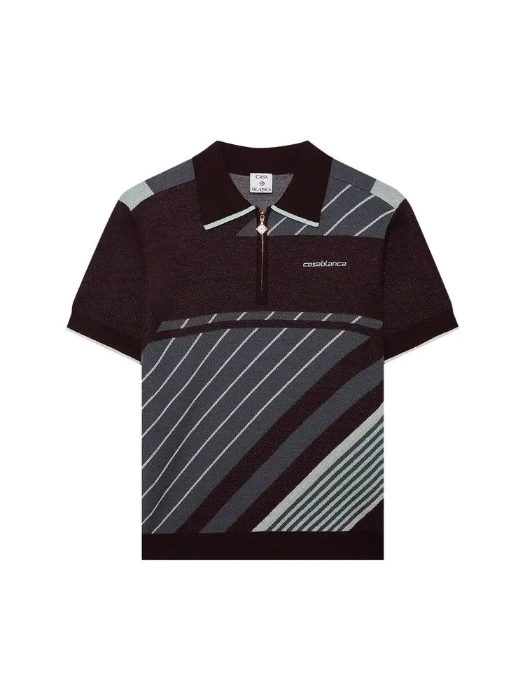 Поло Casablanca Diagonal Sporty Polo — фиолетовый