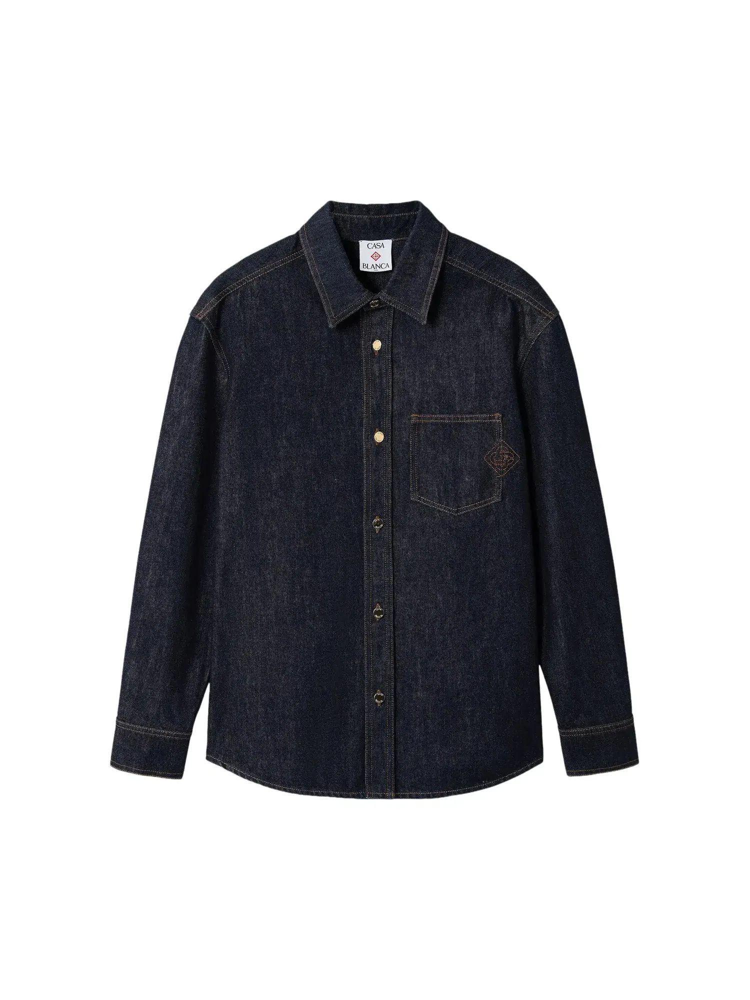 Рубашка Casablanca Raw Denim — синий