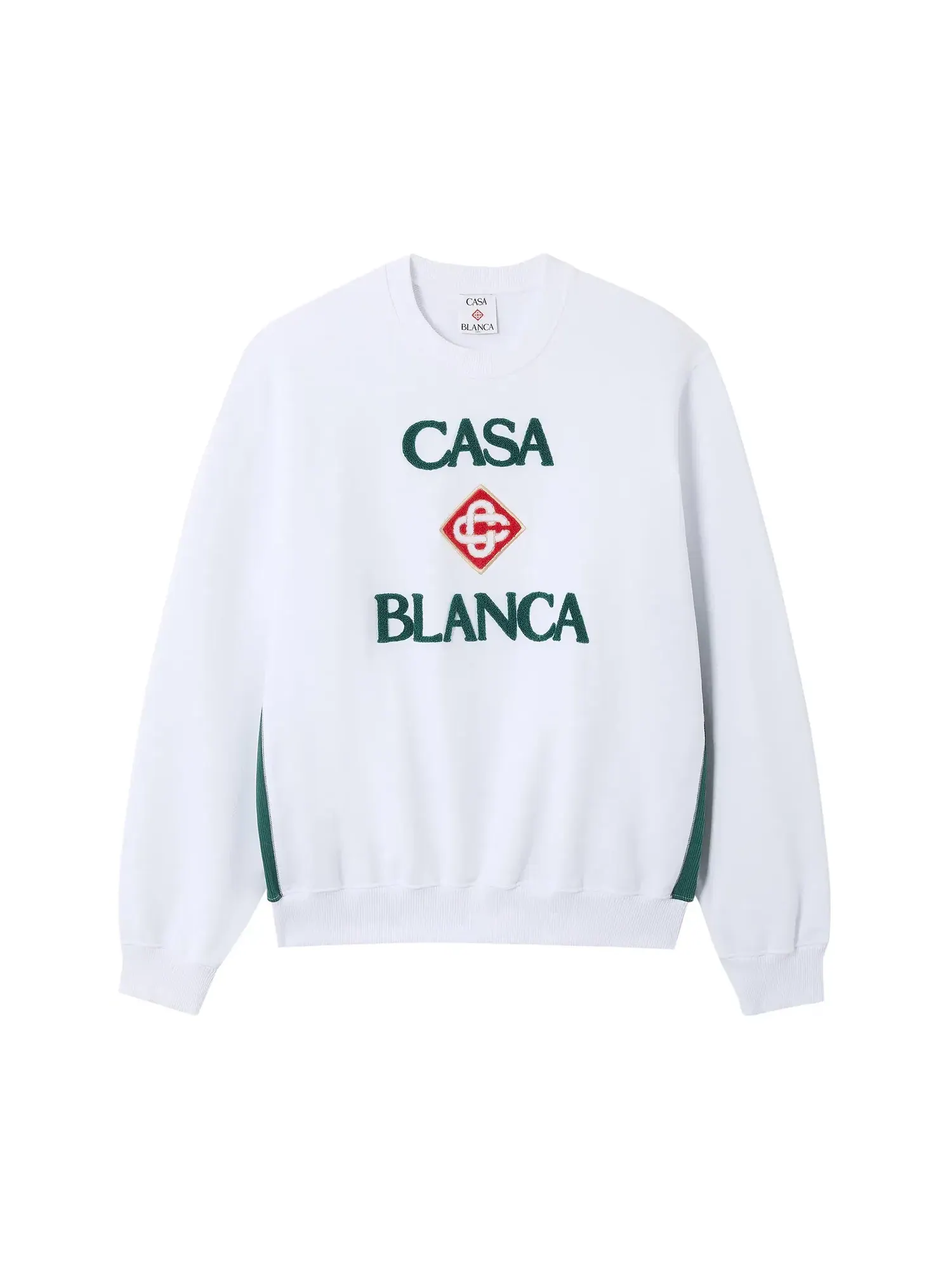 Классическая толстовка Casablanca Boucle с вышивкой — белый