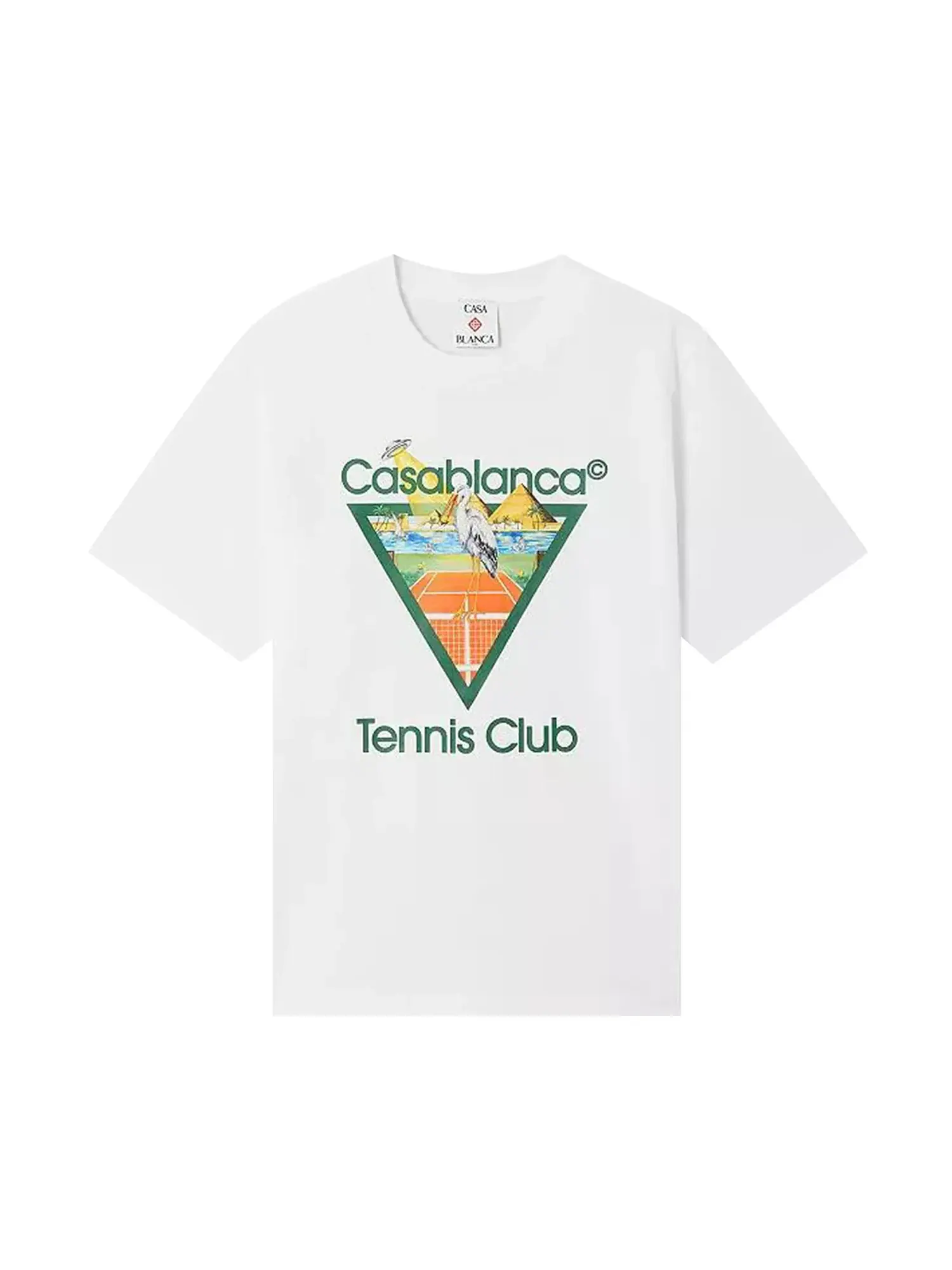 Футболка Casablanca Tennis Club Triangle Classic — белый