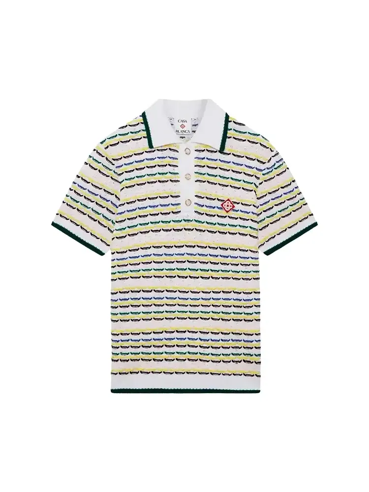 Рубашка-поло Casablanca Tuck Stitch — изображение 1 из 1, мульти