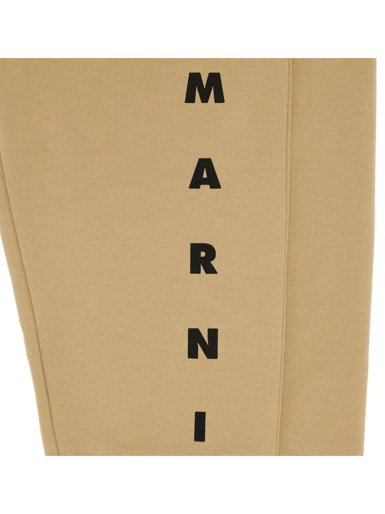 Детские спортивные штаны Marni из неворсистого флиса — изображение 3 из 3, бежевый