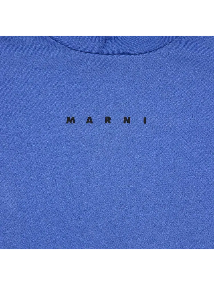 Толстовка Marni Kids Unbrushed Fleece Sweatshirt — изображение 3 из 3, синий