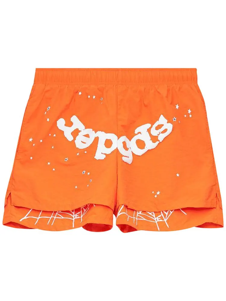 Шорты Sp5der OG Web Double Layer Short 'Orange' — изображение 1 из 2, оранжевый
