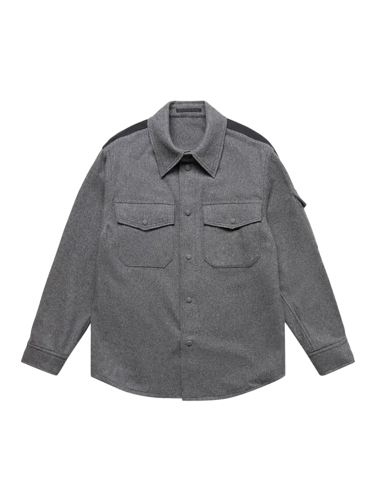 Рубашка Helmut Lang Button Up Long-Sleeve 'Grey Melange' — изображение 1 из 2, серый