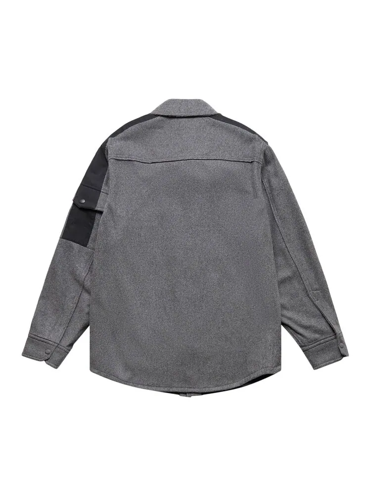 Рубашка Helmut Lang Button Up Long-Sleeve 'Grey Melange' — изображение 2 из 2, серый