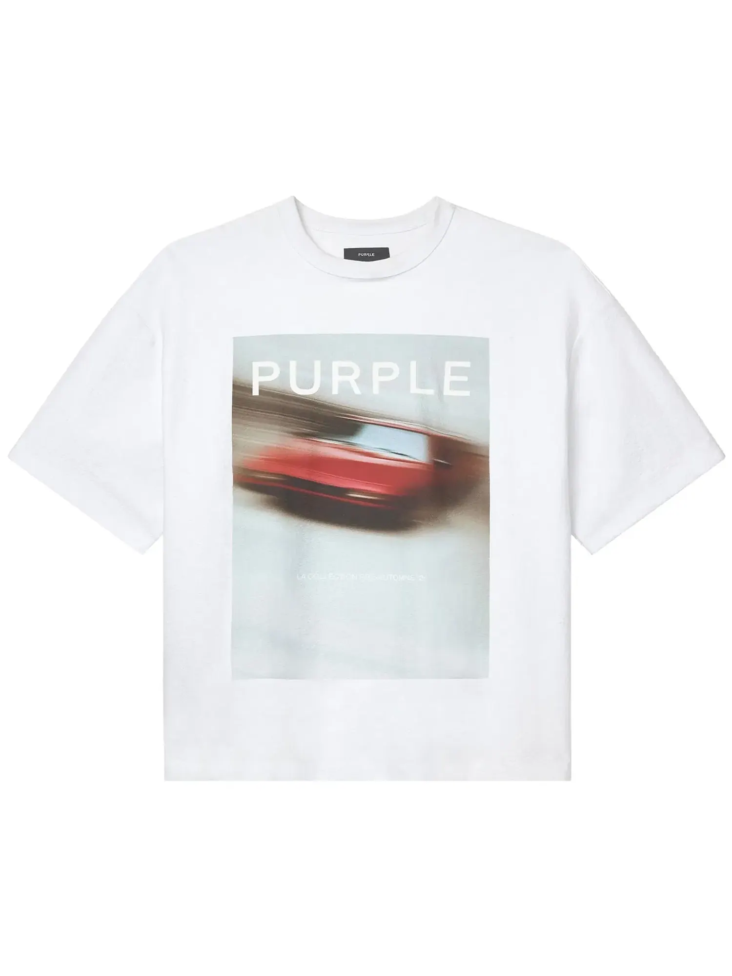 Футболка с коротким рукавом из плотного текстурированного трикотажа марки PURPLE BRAND — белый