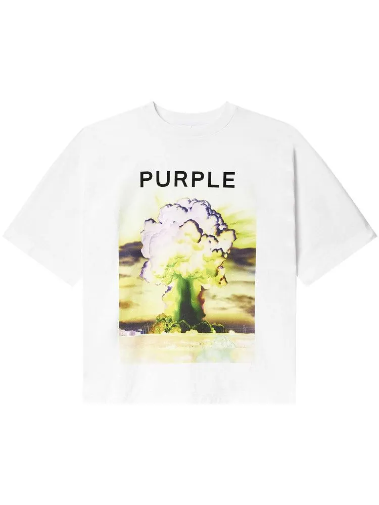 Джерси PURPLE BRAND Textured Jersey Short-Sleeve — белый