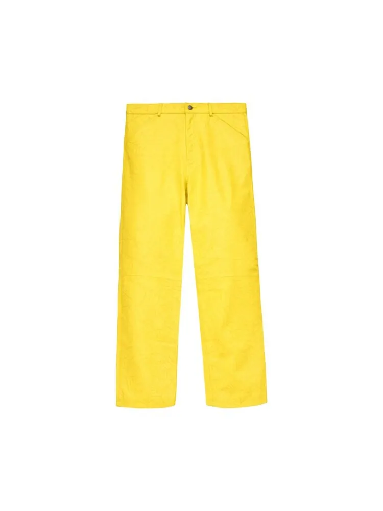Брюки Sp5der Debossed Web Leather Pant — изображение 1 из 2, желтый