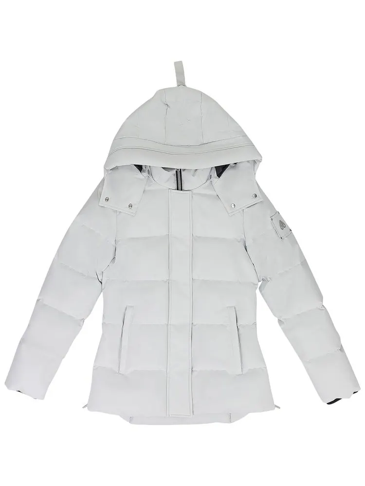 Пуховая куртка Moose Knuckles Cloud 3Q из овчины — серый