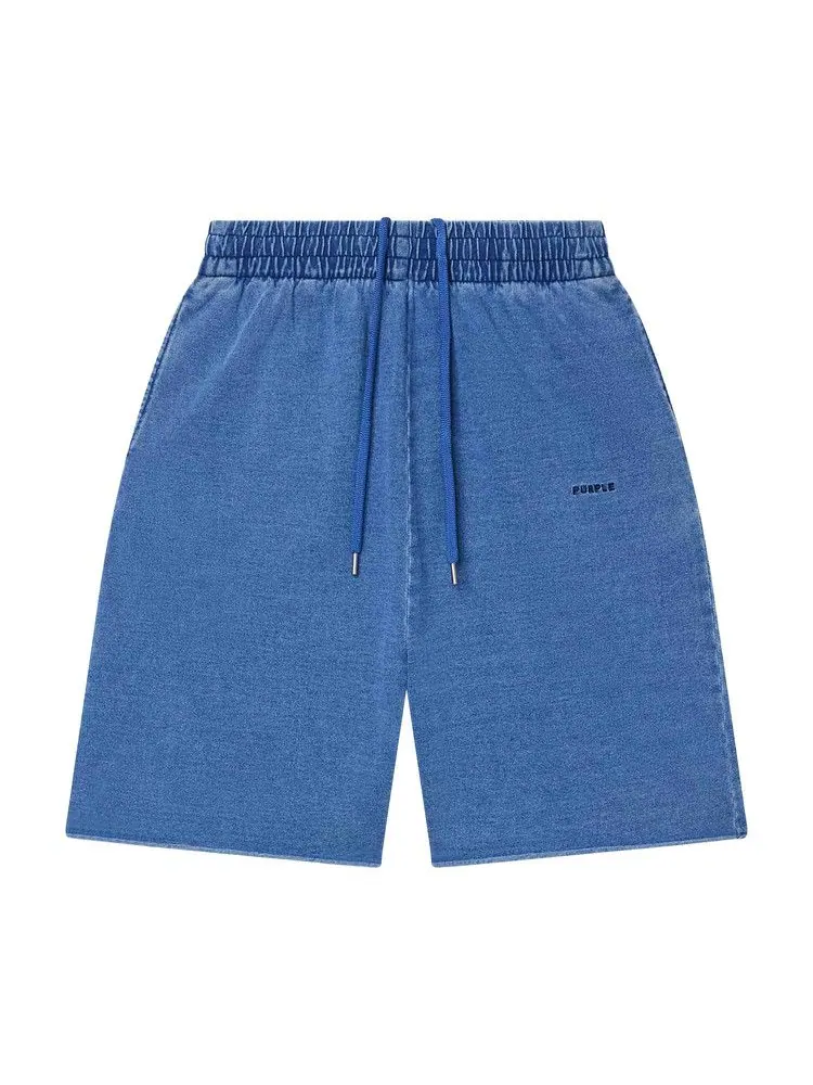 Шорты PURPLE BRAND Knit Jersey Shorts — изображение 1 из 1, синий