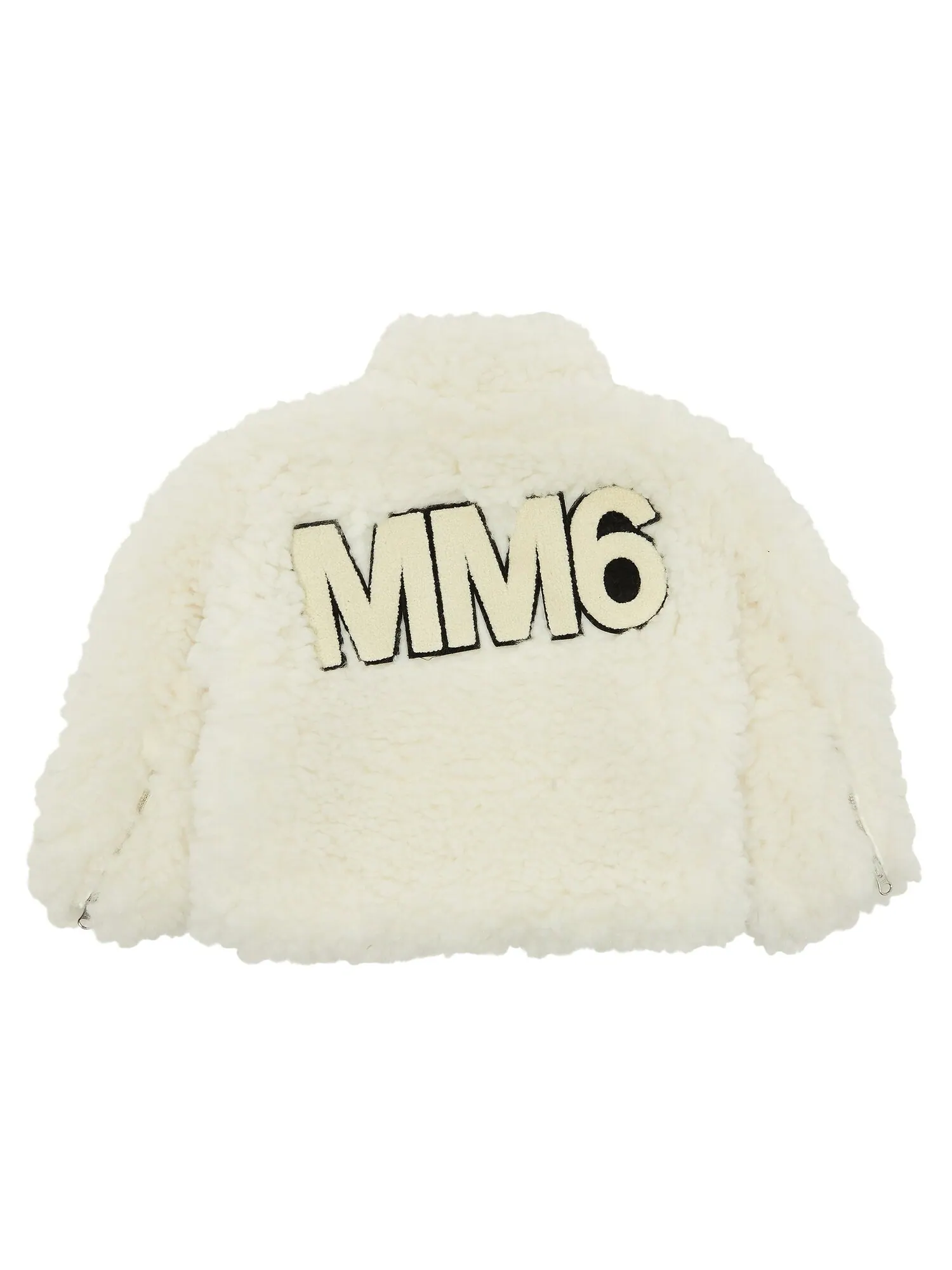 Детская куртка из шерпы MM6 Maison Margiela Off White — изображение 2 из 3, белый