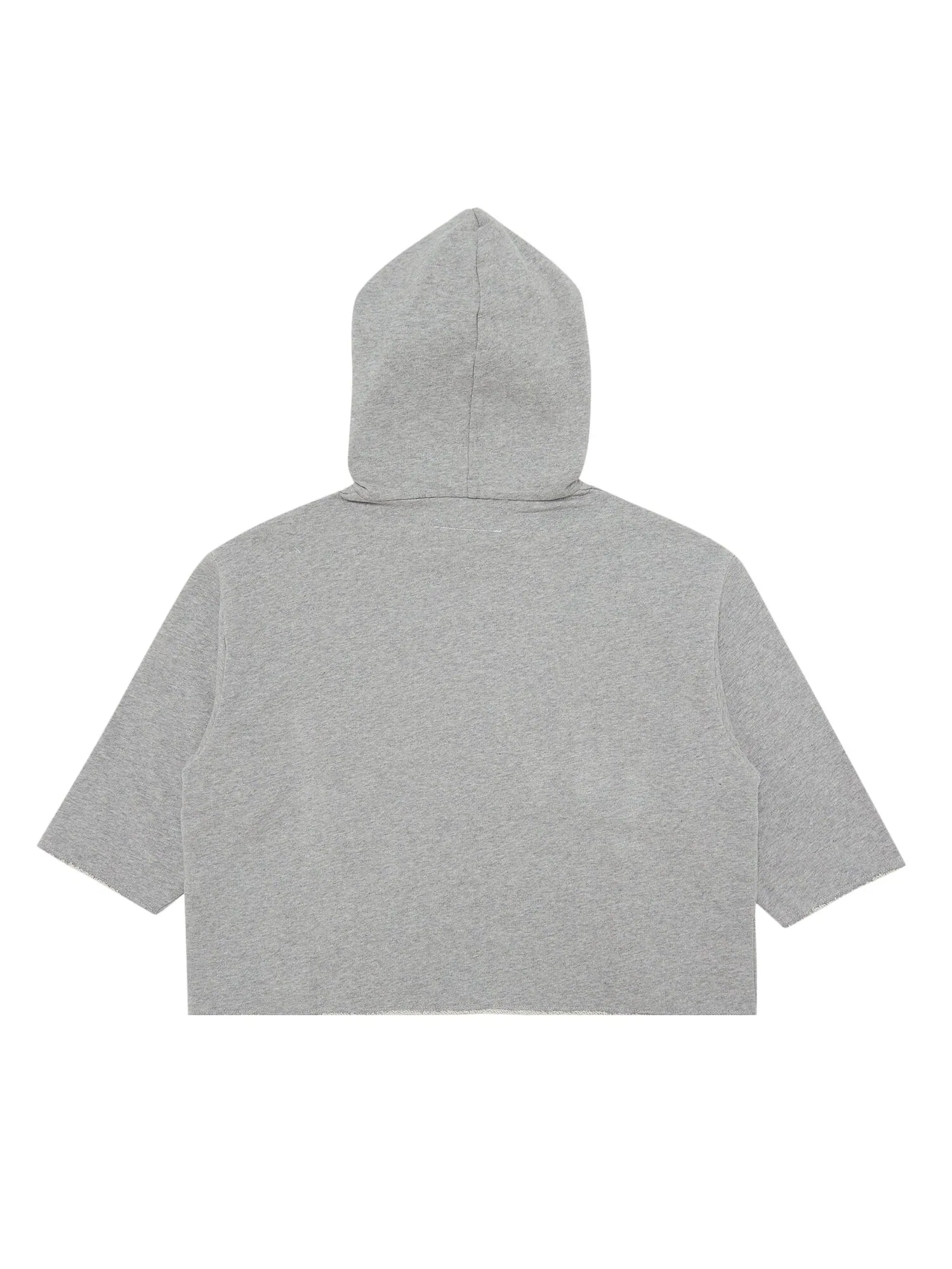 Детское худи MM6 Maison Margiela Серый меланж/Супер розовый — изображение 2 из 3, серый/розовый